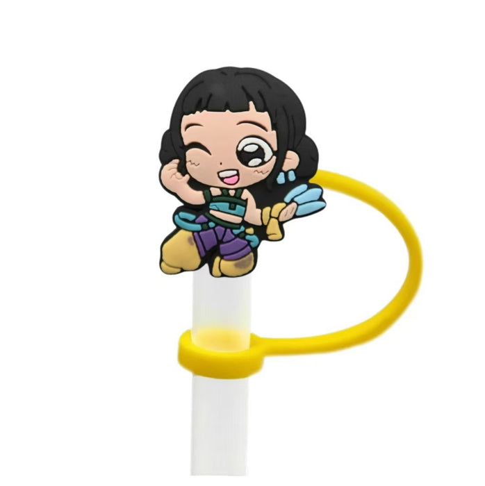 Wholesale 10pcs Kpop Cute Cartoon Silicone Straw Cap Cup Accessories