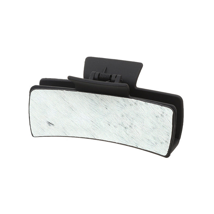 Wholesale Western Denim Style Horse Hair Craft Leather Women' s Hair Clip Grab Clip Shark Clip Hair Accessories Clip