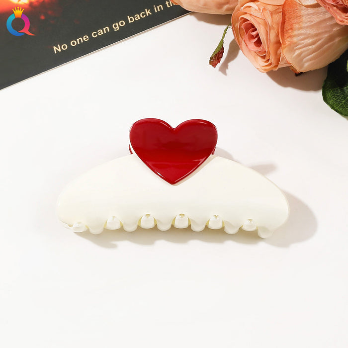 Wholesale Resin Small Heart Hairpin JDC-HC-Yiyue006