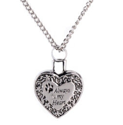 Wholesale Pet commemorative heart-shaped pendant can be opened with a crystal necklace