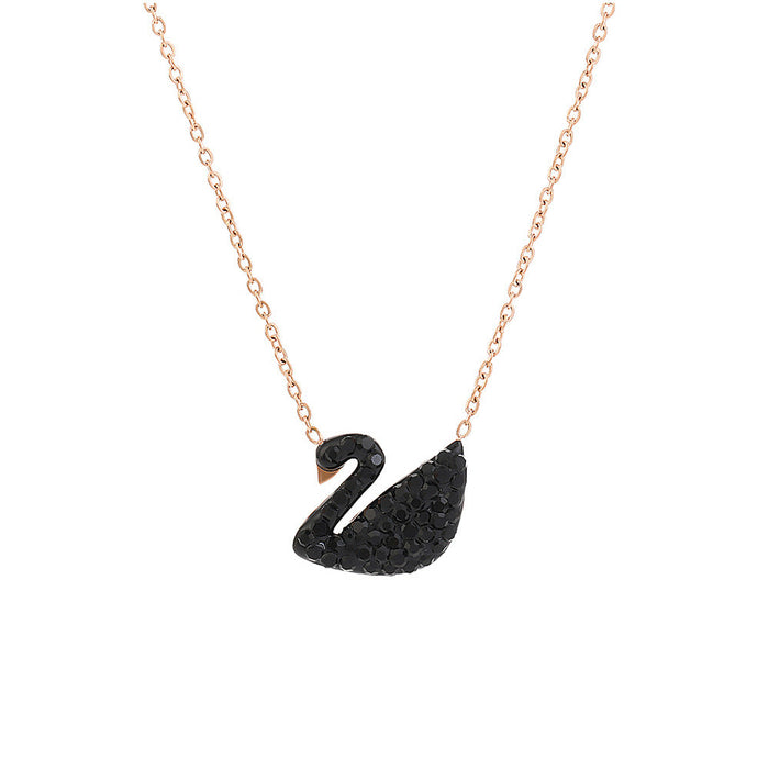 Wholesale Diamond-encrusted swan necklaces come in a variety of colors