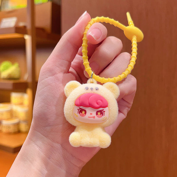 Wholesale Cartoon Flocked  Bear Pendant Cute Bag Desktop Decoration