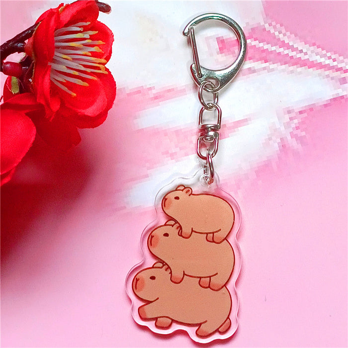 Wholesale Cartoon Keychain Acrylic Double-Sided Key Ring