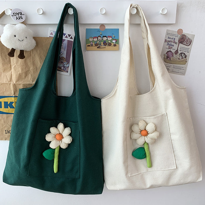 Wholesale Canvas bag, single shoulder flower sail bag, vest bag, shopping bag