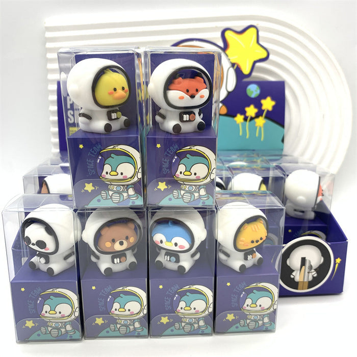 Wholesale Cute pet animal silicone puppy small Shiba Inu pen shaved sand skin dog turning pen knife Husky ornament rolling pen knife