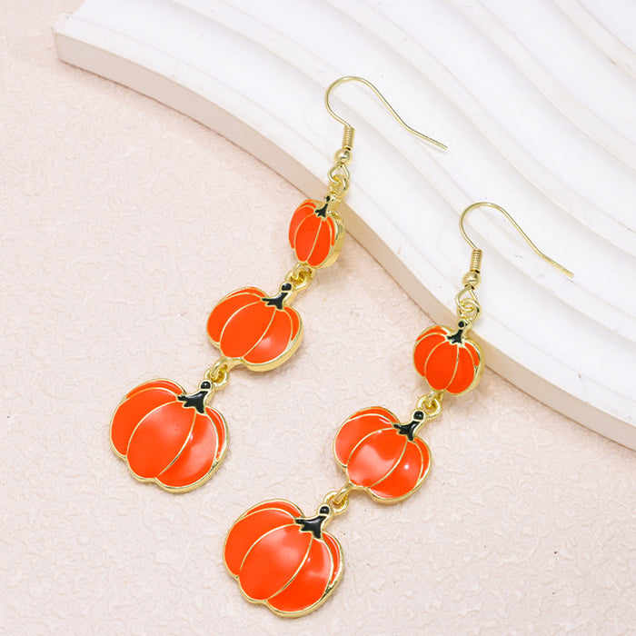 Wholesale  Pumpkin Earrings Funny Ghost Skull Stud Design Party Fashion Accessory
