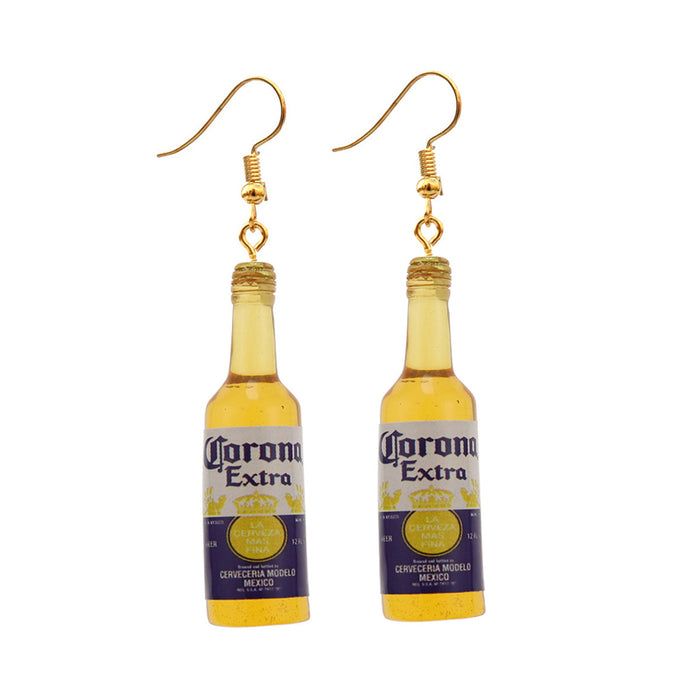 Wholesale Cartoon Wine Bottle Resin Earrings JDC-ES-niqing023