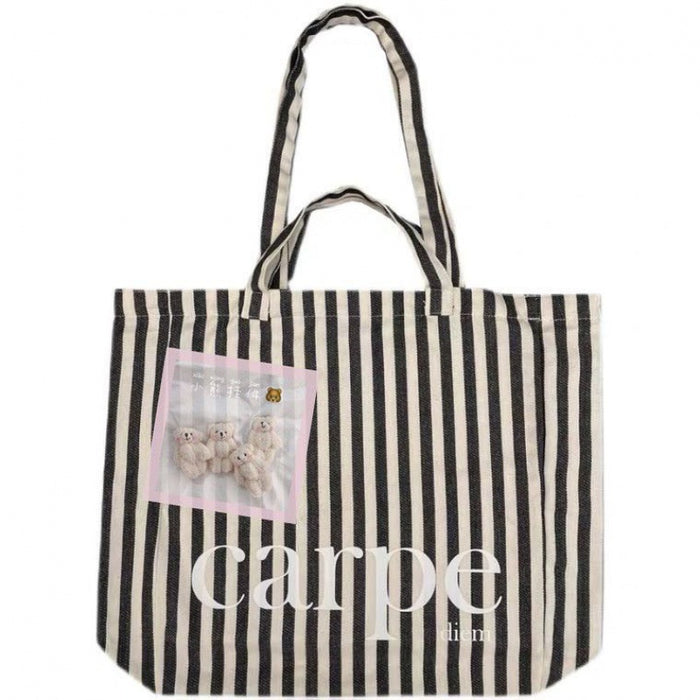 Wholesale Large Capacity All-match Striped Tote Bag Shoulder