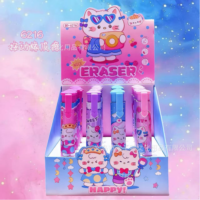 Wholesale Press-activated eraser in the shape of a cartoon character