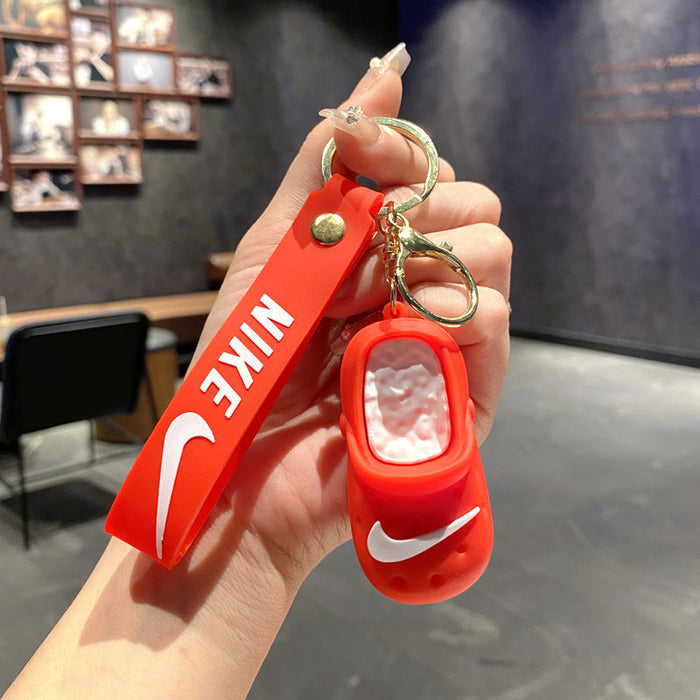 Wholesale Chic Slipper Keychain Metal Keyring Bag Charm MOQ≥2