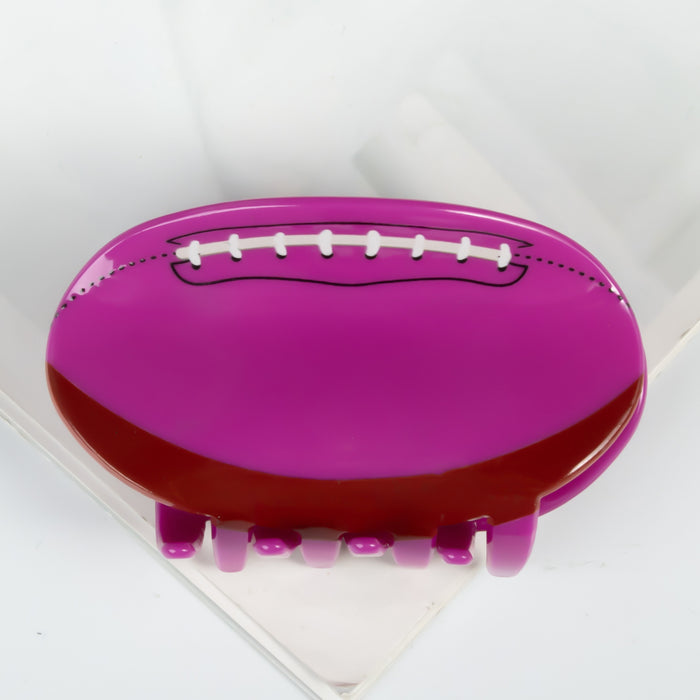 Wholesale Rugby Clamp Ball Hair Clip Printing Acrylic Headwear Hairpin Shark Clip