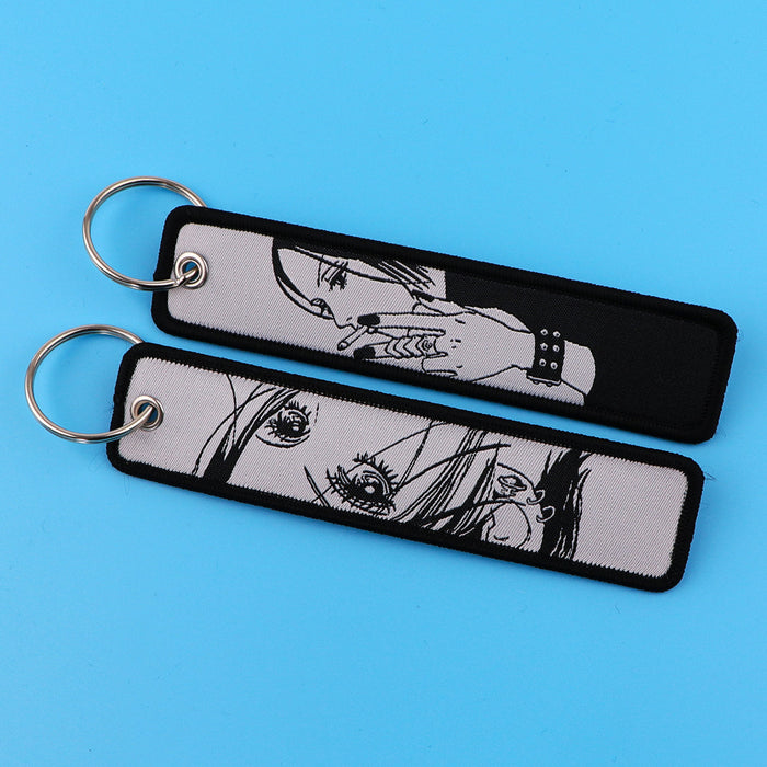 Wholesale Stylish Anime Woven Label Keychain Lanyard For Campus ID Card Casual Fashion Accessory Gift