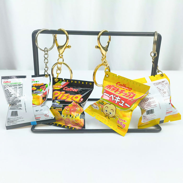 Wholesale Simulated Snack Bag Keychain Mini Snack Bag Car Keychain Pendant Bag Pendant