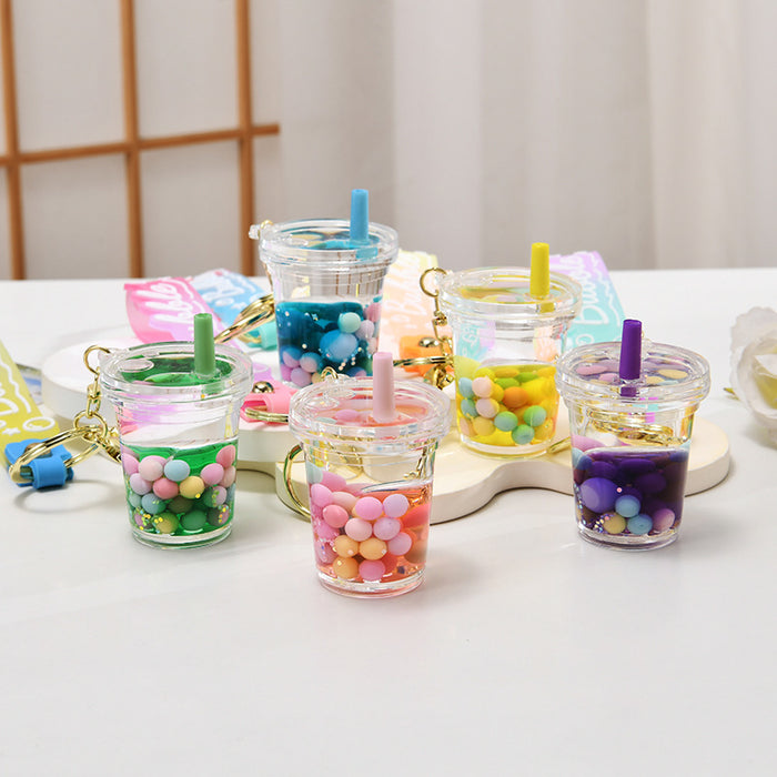 Wholesale Cute Beaded Sand Bottle Keychain