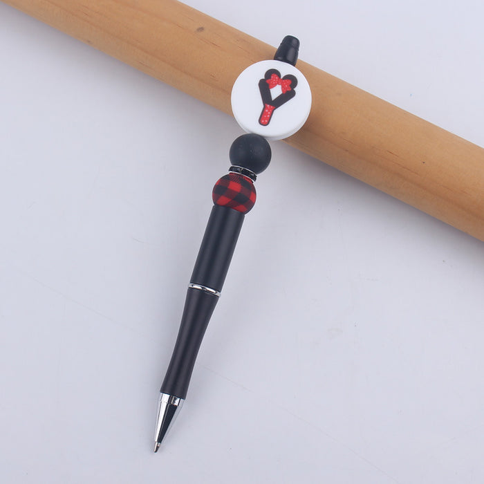 Wholesale Cartoon Letter Silicone Beaded Pen JDC-PN-GuangTian003