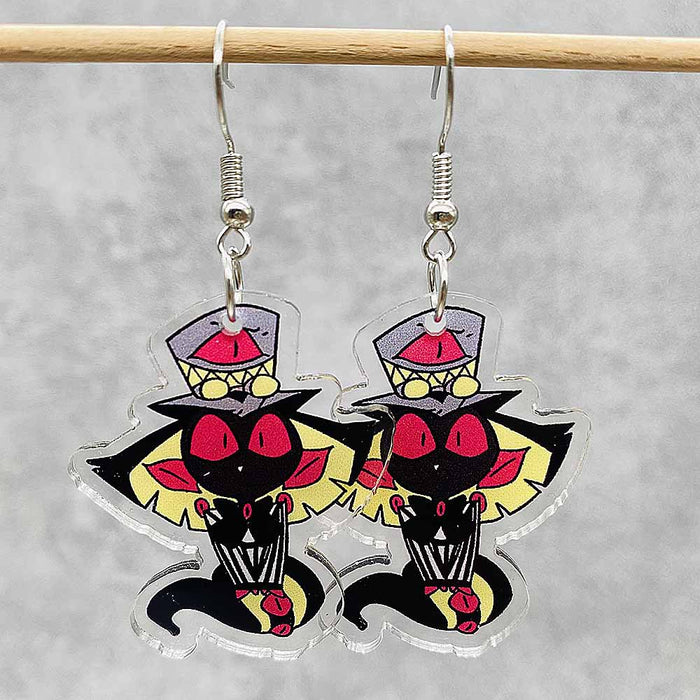 Wholesale Acrylic cartoon printed earrings