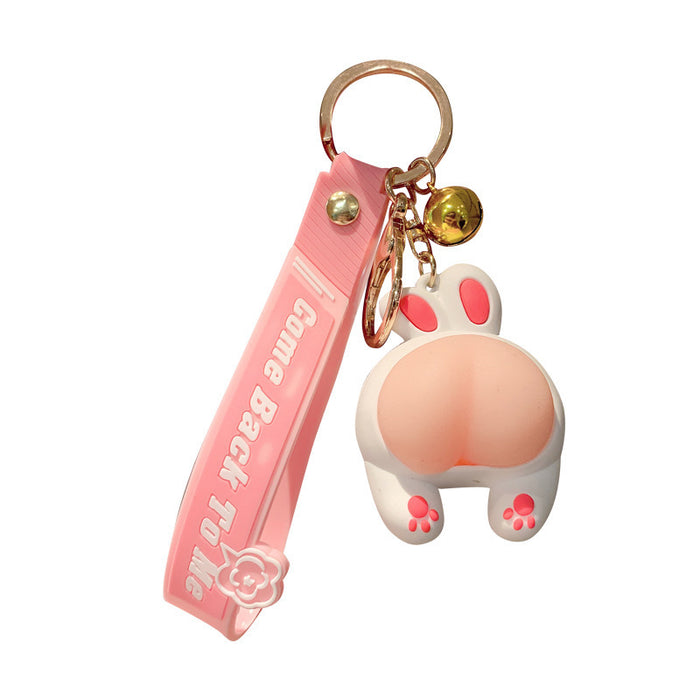 Wholesale Cute soft rubber decompression doll pendant keychain creative personalized couple bag