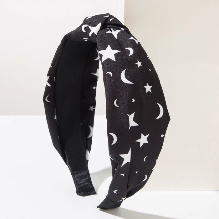 Wholesale  Ghost Skull Star Moon Print Fabric Headband Retro Party Hair Accessory For Everyday Styling And Boutique Resale
