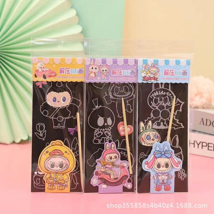 Wholesale Cartoon Decompression Scratch-Off Painting for Students  DIY Handmade Scratch-Off Book Colorful Graffiti Scratch-Off Props