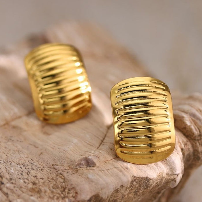 Wholesale Stainless Steel Geometric Oil-pressure Earrings