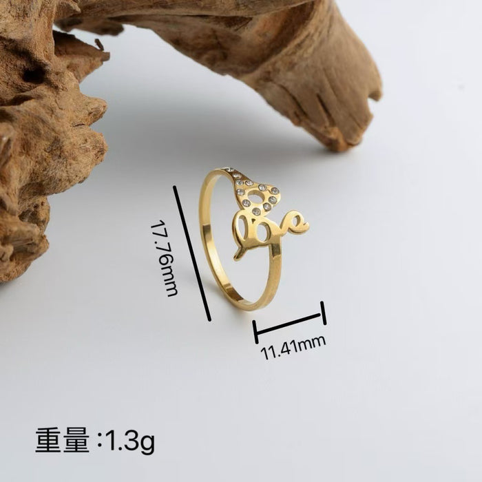 Wholesale ring jewelry titanium steel ring color retention gold plating women's ring