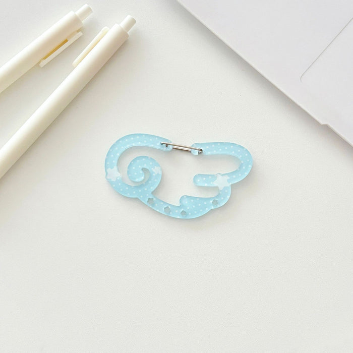 Wholesale Original Wave Point Wings Star Mountaineering Buckle Acrylic Pendant Keychain Bag Hanging Decorative Buckle