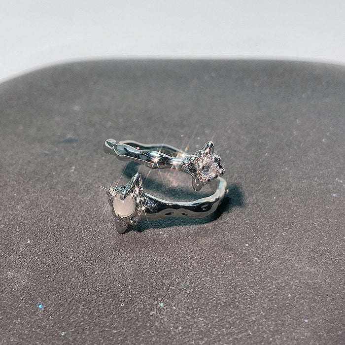 Wholesale High end niche design ring, cross shaped opening personalized ring