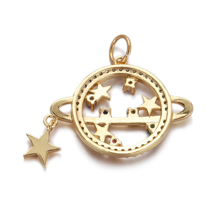 Wholesale Simple Star Moon Oil Drop Necklace JDC-PT-YJ013