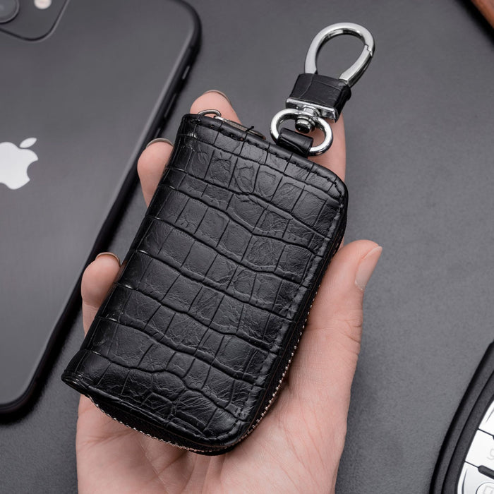 Wholesale Business Universal Car Key Bag Crocodile Pattern Zipper Car Key Protection Cover Car Supplies JDC-KC-XQ001