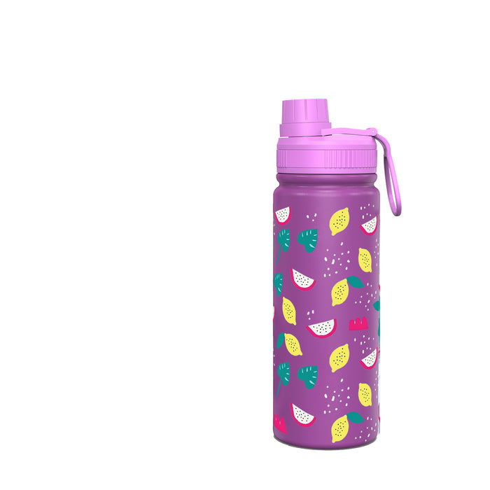 Wholesale Purple Space Pot Thermos Cup Stainless Steel Sports Fruit Print Cartoon Portable Travel Water Cup