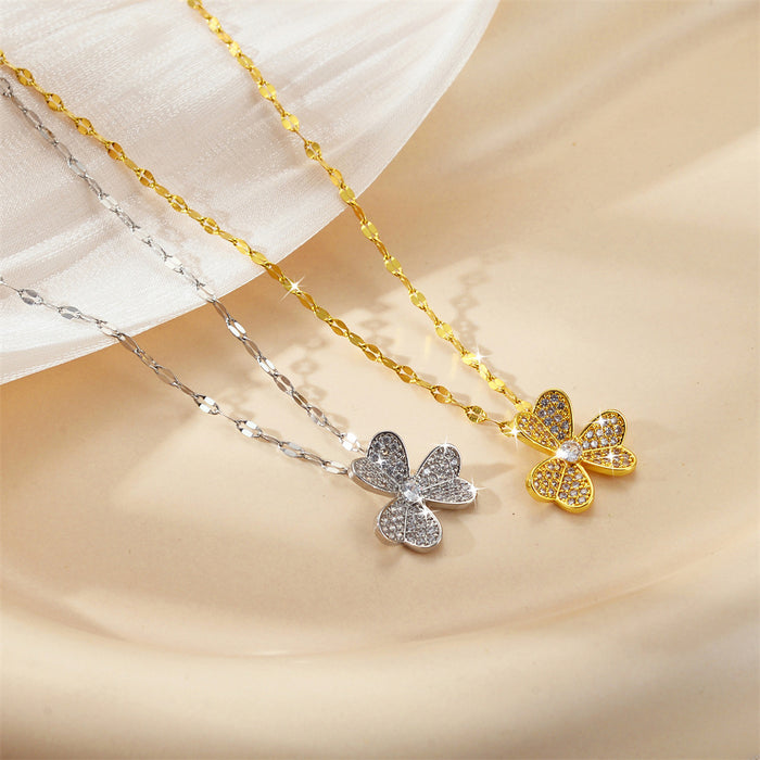 Wholesale Titanium steel necklace, fashionable and versatile, niche design, temperament, collarbone necklace