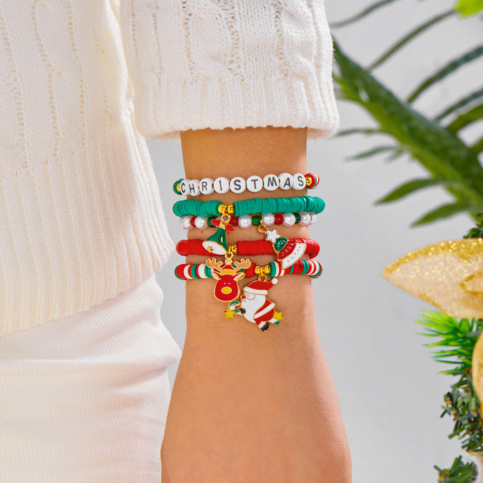 Wholesale Christmas bracelet personalized cute design  elk pendant bracelet set