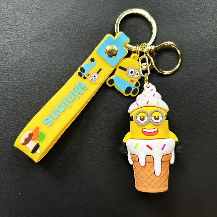 Wholesale Cute little yellow keychain dessert key chain exquisite doll pendant bag pendant gift