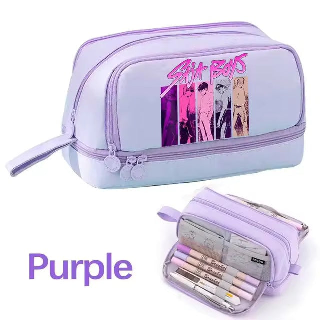Wholesale Fashion Polyester Cartoon Pencil Case Multifunctional Stationery Pouch Cute School Bag