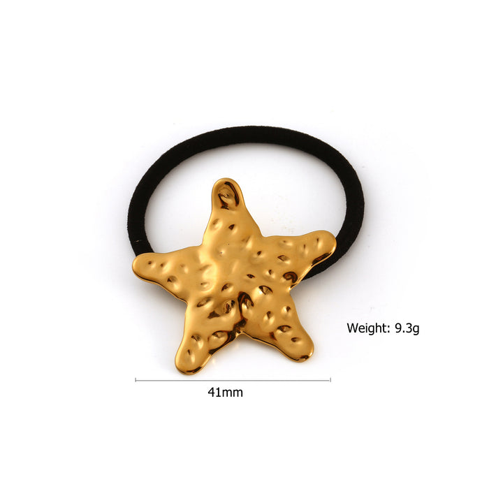 Wholesale New minimalist stainless steel headband, fashionable and high-end style, ponytail tied hair tie, black headband