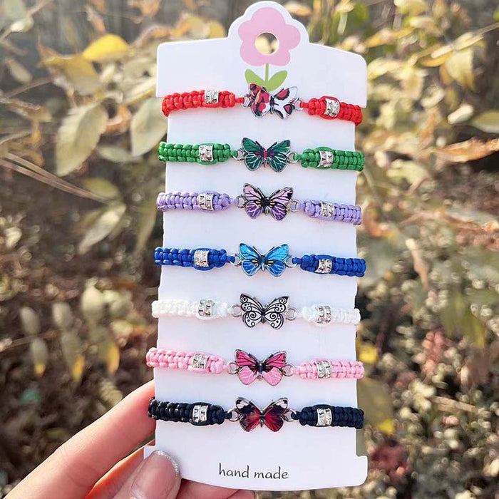 Wholesale hand-woven couple butterfly bracelet bracelet men and women girlfriends birthday bracelet