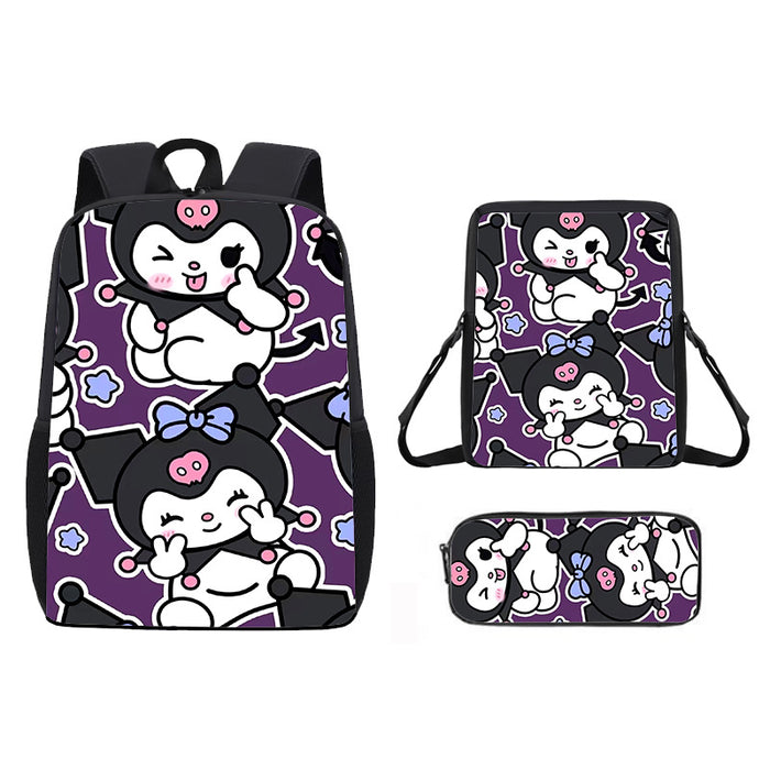 Wholesale Backpack Satchel Pencil Case Three-piece Student Schoolbag