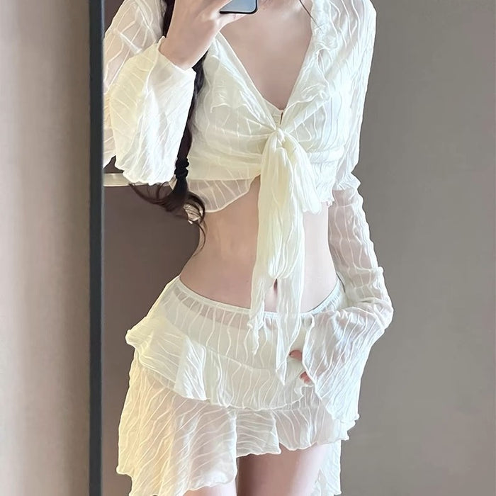 Wholesale Swimsuit Split Bikini Four Piece Set