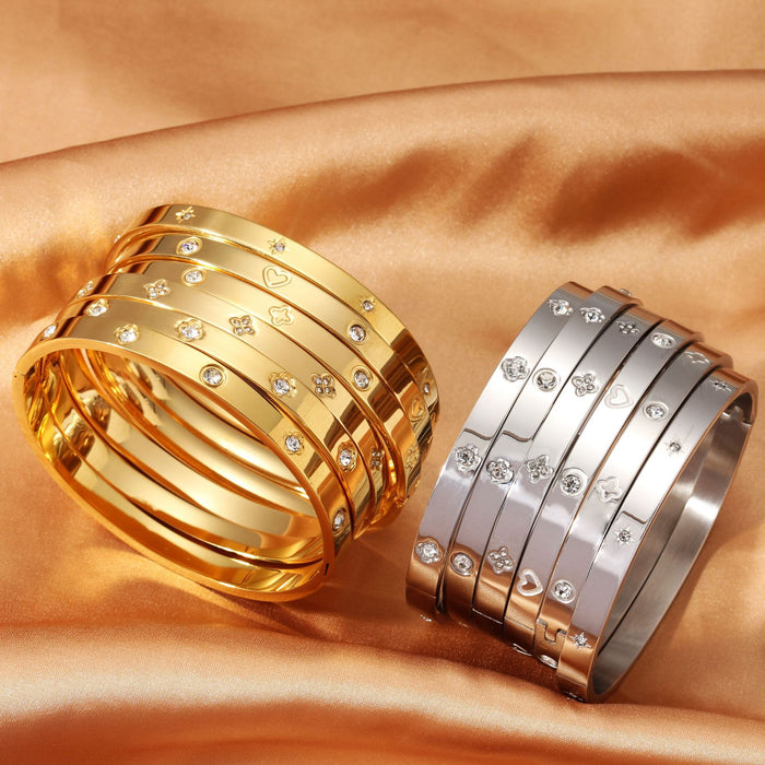 Wholesale Sophisticated &  Elegant: Light Luxury Titanium Steel Bangle