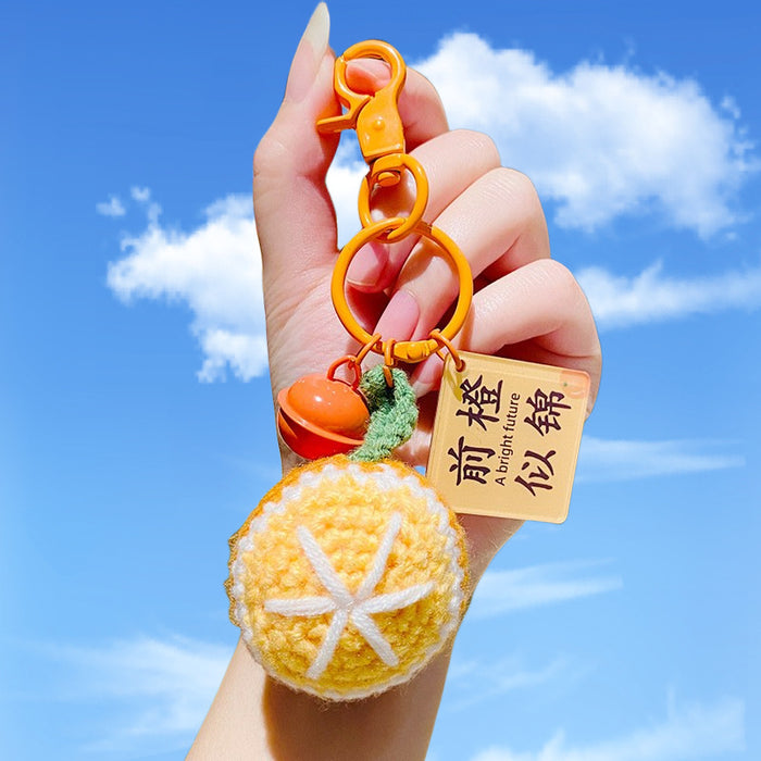 Wholesale Cute yarn crochet car keychain bag pendant