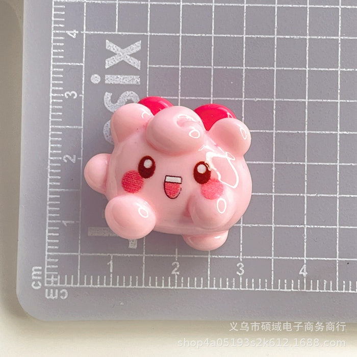 Wholesale Cartoon Bright Face Resin Patch Cream Glue Phone Case Hairpin Accessories