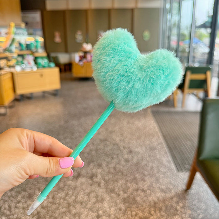 Wholesale Cute Love Rainbow Ballpoint Pen Signature Pen Black Pen Plush Pen