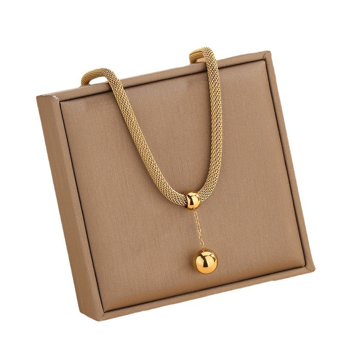 Wholesale Titanium steel ball Bing titanium steel new necklace