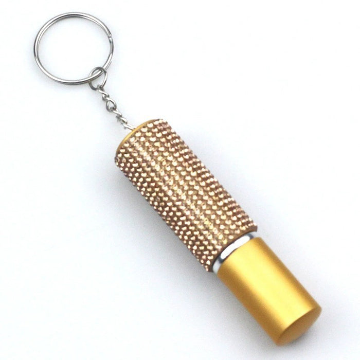 Wholesale Plastic 5ml Half Diamond Perfume Bottle Keychain JDC-KC-ZY025