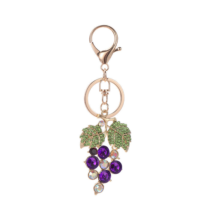 Wholesale Fruit Shaped Metal Keychain Decorative Bag Charm MOQ≥2