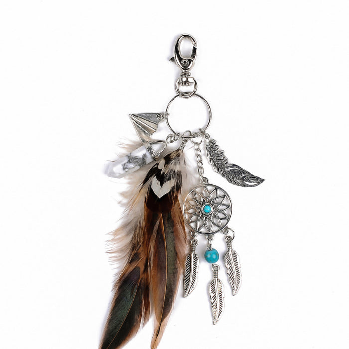 Wholesale Bohemian Dreamcatcher Keychain Pendant Alloy Car Key Accessory MOQ≥5