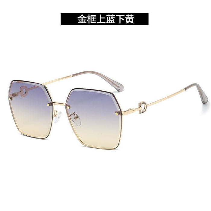 Wholesale Sunscreen slimming frameless couple sunglasses