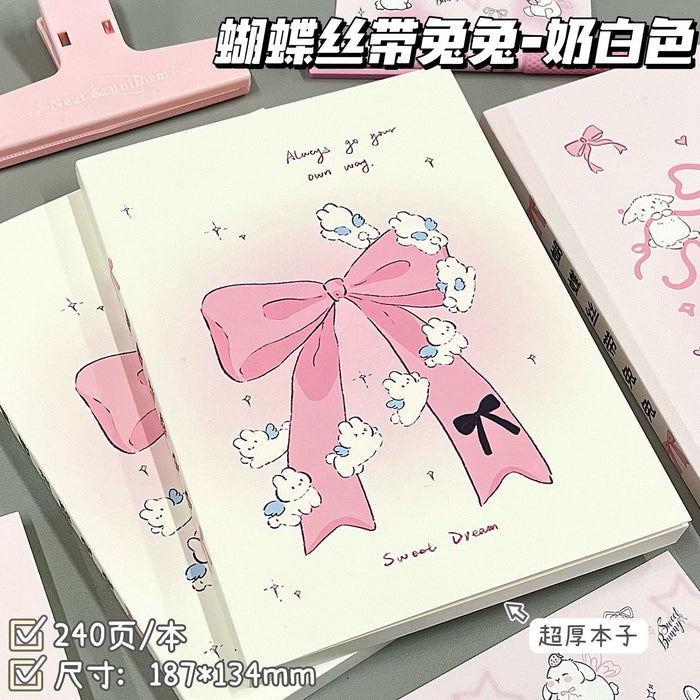 Wholesale A5 Blank Paper Notebook with Butterfly & Rabbit Design Cute Cartoon