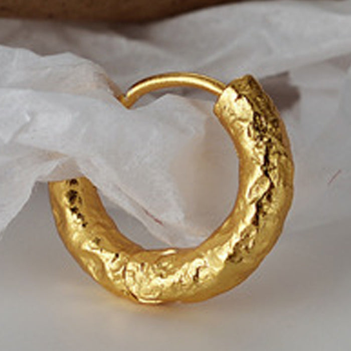 Wholesale S925 Sterling Silver Wrinkle Texture Earrings Women's Texture Earrings