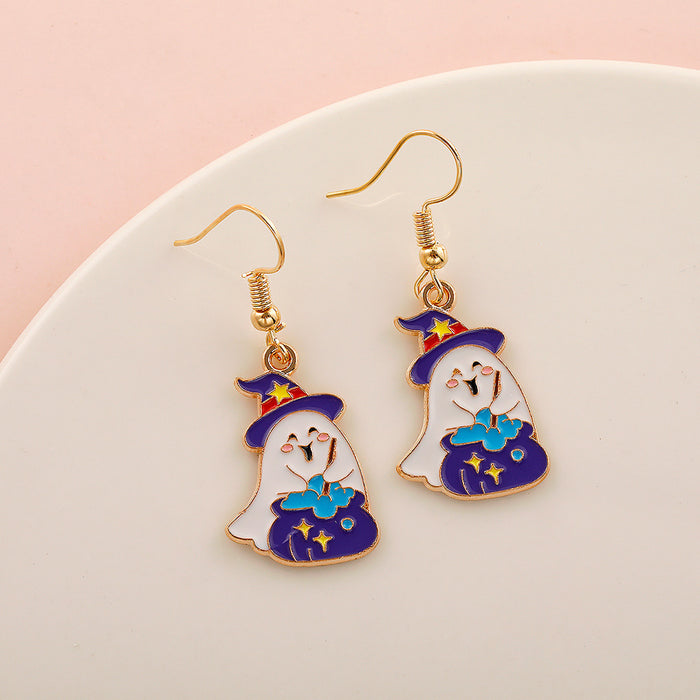 Wholesale   Earrings Temu Popular Devil Pumpkin Bat Holiday Earrings